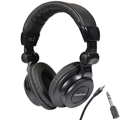 Imagen de WOODBRASS HP500 Auriculares de estudio cerrados precisos y cómodos, calidad profesional, ideal para grabación en casa estudio, mao, mezcla, podcast, DJ, escucha diaria