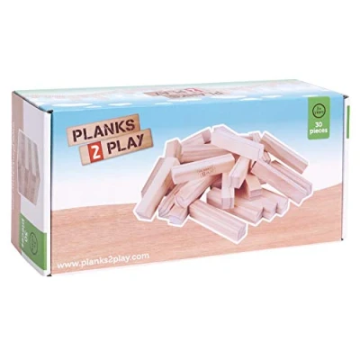Imagen de New Classic Toys Tablones de Madera, 30 Pieces Large Pilars Natural (P2EPW30)
