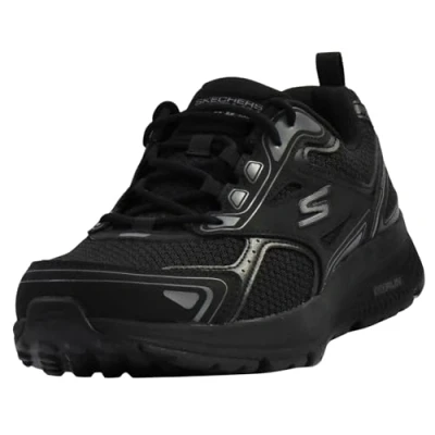 Imagen de Skechers Go Run Consistent, Zapatillas de trail running Hombre, Black Leather Synthetic Charcoal Trim, 43 EU