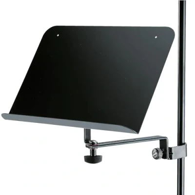 Imagen de K&amp;M 115/2 Soporte para partitura negro 30 cm x 21 inclinable y ajustable hasta varilla Ø 3