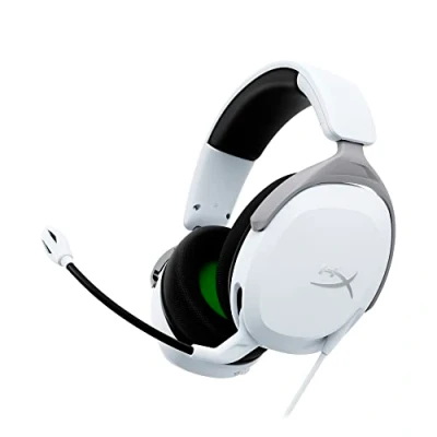 Imagen de HyperX CloudX Stinger 2 Core, Cascos gaming para Xbox One y Series X/S, Drivers de 40 mm Audio Envolvente, 3.5 mm, Micrófono Plegable con cancelación ruido, Licencia Oficial Blanco/Verde