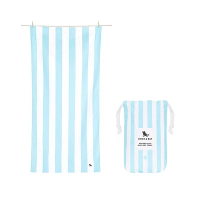 Imagen de Toalla Playa Large Microfibra Cabana Azul Pastel Personalizado