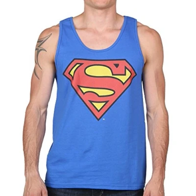 Imagen de DC Comics Superman Classic Camiseta sin mangas para hombre Azul Large