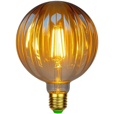 Imagen de TIANFAN Bombillas Led Vintage 4W blanco cálido 2500Kelvin gran globo bombilla de cristal 220/240V tornillo Edison E27 Base especial decorativa G125 (Melon)