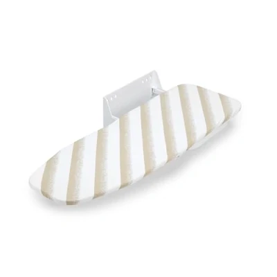 Imagen de Emuca Tabla de Planchar Plegable a Pared, giratoria 180º, Acero y Madera, Blanco