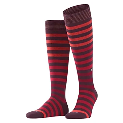 Imagen de Burlington Blackpool M KH algodón largo estampado 1 par, Calcetines largos Hombre, Rojo (Coral Red 8006), 40/46 EU