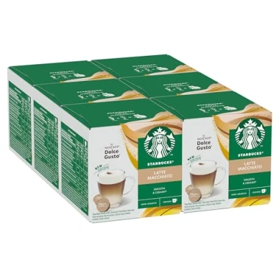 Imagen de STARBUCKS Latte Macchiato de Nescafé Dolce Gusto, Cápsulas Café 6 x 12 (72 Cápsulas)