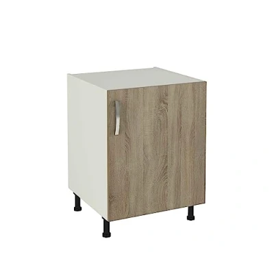 Imagen de HOGAR24 ES Mueble Bajo de Cocina 1 Puerta Color Roble Cortez, Medidas: 85 x 60 58 cm