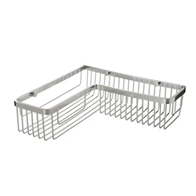 Imagen de Tatay Cestillo Aluminium, de Aluminio Brillante, diseño Moderno, Rectangular rinconero, optimizar Espacio. Doble Sistema fijación, Tornillos y Quick Fix sin taladrar