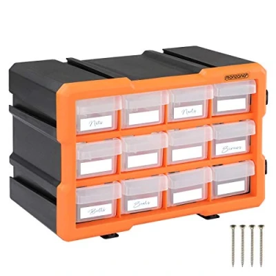 Imagen de Monzana Organizador caja de almacenaje transparente para herramientas tornillos 36 compartimentos