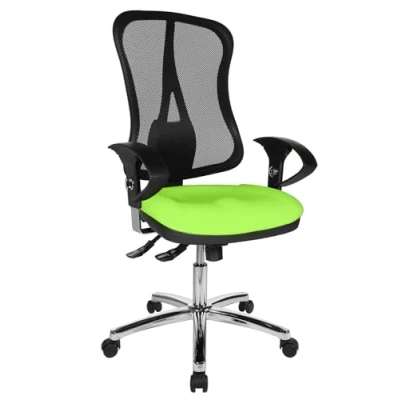 Imagen de TOPSTAR Head Point SY Deluxe Braguitas con reposabrazos Silla de Oficina giratoria, Tela, Verde Manzana y Negro, 70 x 66 113 cm