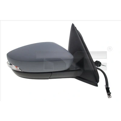 Imagen de Espejo retrovisor Tyc 332 0080 izquierda imprimado Ajuste por cable, convexo SKODA: Fabia III Hatchback