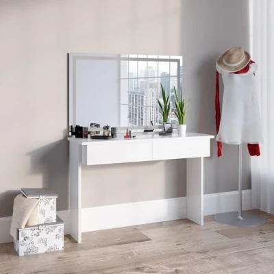 Imagen de Vicco Tocador Azur, Blanco, 120 cm con Espejo LED