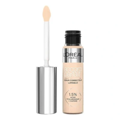 Imagen de L&#039;Oréal Paris Sérum Corrector Iluminador, Cobertura Media, Acabado Radiante, con 1,5% Ácido Hialurónico y Cafeína, Accord Parfait, Tono 9N, 10ml