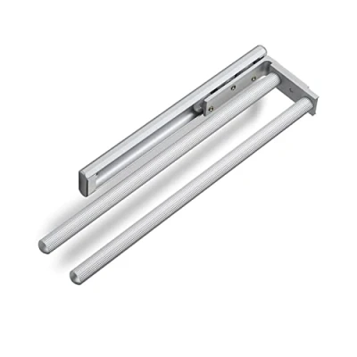 Imagen de SOTECH Toallero de aluminio TED 2 brazos EV1 anodizado (325 487 mm, extensible, giratorio) pared telescópico para baño o cocina