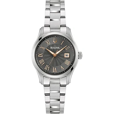 Imagen de Bulova Reloj Analógico para Mujeres de Cuarzo con Correa en Acero Inoxidable 96M164