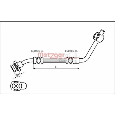 Imagen de METZGER 4112529 Latiguillos de Freno 340 M10 x 1 NISSAN: TERRANO 2, 1, FORD: Maverick SUV