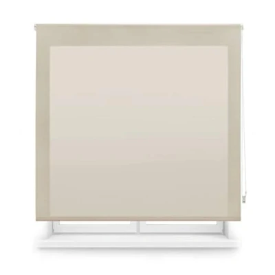 Imagen de Blindecor Ara Estor enrollable translúcido liso Marrón claro, 130 x 175 cm (ancho por alto) Tamaño de la Tela 127 170 Estores para ventanas