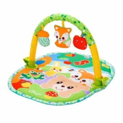 Imagen de Chicco Gimnasio de Actividades 3 en 1, Gym Multifuncional para Bebés con Alfombra Juego, Arco Juego Colgantes y Panel Cama, Compatible Cuna Next2Me, Juguete 0+ Meses, Verde