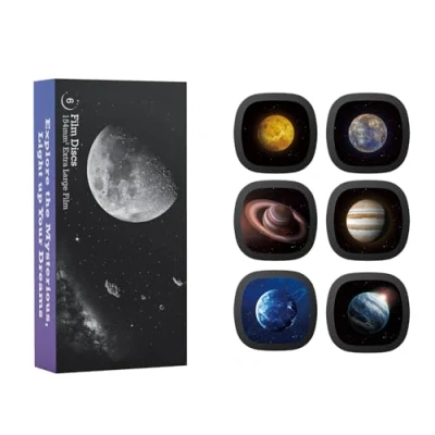 Imagen de Discos Realistas para Ainael Meteor und Galaxy Proyector, Diapositiva 5k Ultra HD Planetario en Casa, Juego de 6 sin Proyector (Solar System 1)