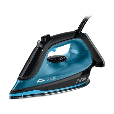 Imagen de Plancha de vapor Braun TexStyle 5 SI 5256, 210 g/min, 300 ml, Suela SuperCermaic, Calentamiento rápido, Azul