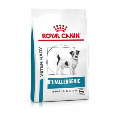 Imagen de Royal Canin Veterinary Anallergenic Small Dogs 3 kg Comida dietética Completa para Perros pequeños Puede contribuir a minimizar el Riesgo de intolerancias nutricionales