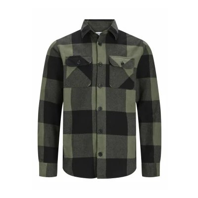 Imagen de Jack &amp; Jones OVER Kariertes Camisa, Hombre, Talla: Large, Dusty olive