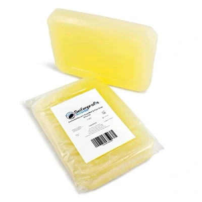 Imagen de Seifenprofis Aceite de oliva 2 kg (sin SLS+SCS), jabón glicerina, base crudo, para verter jabón, 100% vegano, transparente