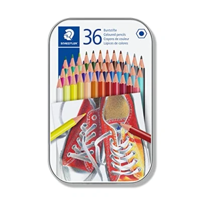 Imagen de STAEDTLER 175 M36 ST Lápices de colores con forma hexagonal, Caja 36 Variados