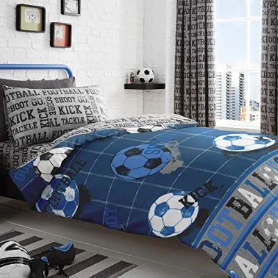 Imagen de Bedlam Juego de algodón, Azul, Individual, 135 x 200 cm (Funda edredón), 50 75 Almohada) (52% poliéster, 48% algodón)