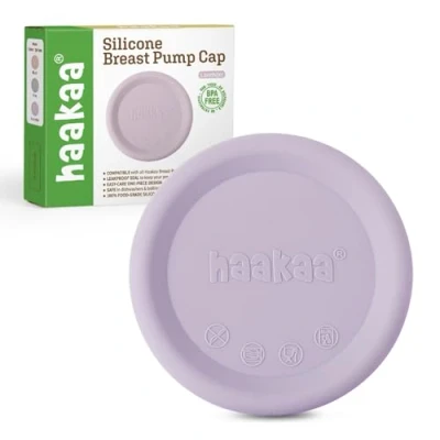 Imagen de haakaa Tapa de Silicona para Extractor Leche, Nueva Versión Mejorada, Compatible con Todos los Extractores Generación 1/2/3, A Prueba Fugas y Polvo, Lavanda