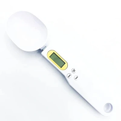 Imagen de EUROXANTY Cuchara con Peso de Cocina Balanza en Forma medidora digital dosificadora electrónica Precisión Blanco
