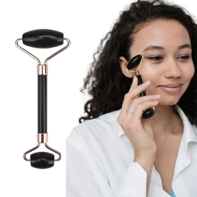 Imagen de Sincero Salon Masajeador Facial Obsidian Black Piedra Masaje Lifting Anti Arrugas Rodillo Face Massager Herramienta Para El Cuidado De La Piel