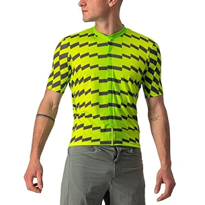 Imagen de CASTELLI Unltd Sterrato Jersey Túnica de enfermería, Hombre, Electric Lime/Dark Gray, XL