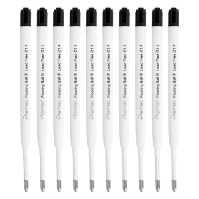 Imagen de Westcott E 733493 00 Minas de bolígrafo G2 XB 1,4 mm en paquete 10 unidades, compatible con ISO Standard G2, tinta azul indeleble,
