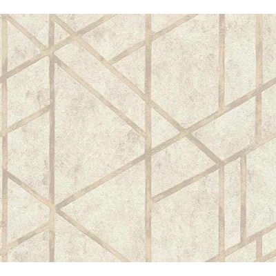 Imagen de Livingwalls papel pintado geométrico en crema de pared para diversas habitaciones 10,05 m x 0,53
