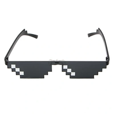 Imagen de BOBEINI Geniales Gafas de Sol pixeladas MLG 3 bits Trato con él Pixel