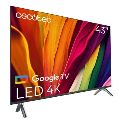 Imagen de Cecotec Smart TV Televisión LED de 43 Pulgadas Resolución 4K UHD A4 Series ALU40043. Google TV, Dolby Audio, HDMI 2.1, USB 3.0, HDR10, 16 GB ROM, Voice Assitant y Chromecast