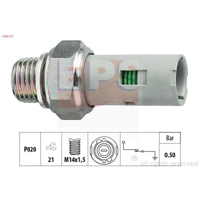 Imagen de EPS 1.800.151 Sensor de Presión Aceite M14x1,5 1 Made in Italy OE Equivalent RENAULT: SCENIC 2, MEGANE 2 Coupe Cabriolet, MASTER Kasten