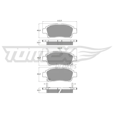 Imagen de TOMEX brakes TX 13 87 Juego de pastillas freno Eje delantero con avisador acústico desgaste TOYOTA: Yaris I Hatchback