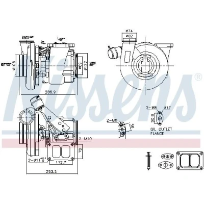 Imagen de NISSENS 93769 Turbocompresor de gases escape neumático