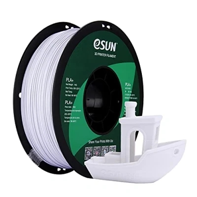 Imagen de eSUN Filamento PLA+ 1.75mm, Mejorado Tenacidad Impresora 3D PLA Plus, Precisión Dimensional +/ 0.03mm, 1KG Carrete (2.2 LBS) para de Impresión 3D, Blanco Frio
