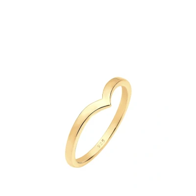 Imagen de Elli Basic Vform Anillo goldcoloured, Mujer, Talla: 54, Gold coloured