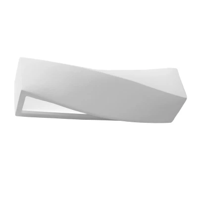 Imagen de SOLLUX lighting Lámpara De Pared Cerámica Sigma Diseño Moderno Altamente Versátil Bombilla Reemplazable E27, 1 x 60 W Blanco, 42 12 14 cm