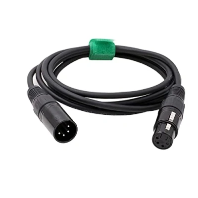 Imagen de HangTon Grabadora de micrófono, mezclador, amplificador auriculares, cable audio equilibrado, 4 pines XLR macho a hembra (2 metros)