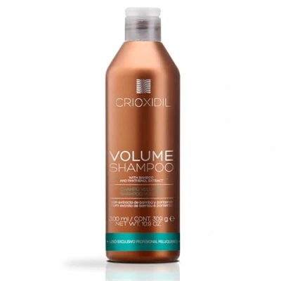 Imagen de CRIOXIDIL Champú Volumen 300 ml con Extracto de Bambú y Provitamina B5 Protege el Color del Cabello Aumenta Brillo Protección Solar para Pelo Anti Envejecimiento Capilar