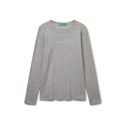Imagen de United Colors of Benetton T Shirt M/L 3GA2E16G0, Camiseta Mujer, Grigio Melange Medio 501,