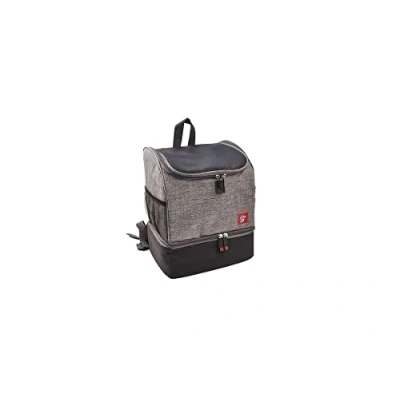 Imagen de Iris Barcelona Mochila Nevera Enjoy Life 2 en 1, Térmica y para Llevar Comida, Bebida a la Playa, Camping, Excursión, Bolsa con Espacio Inferior 15 L Negro Gris Jaspeado