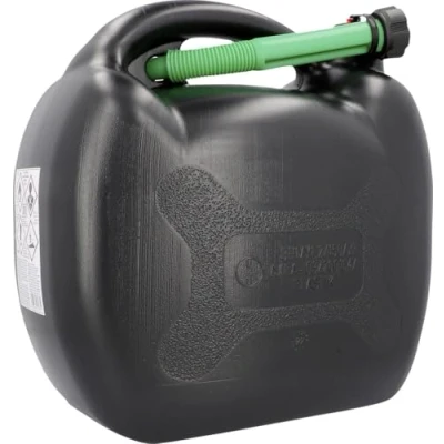 Imagen de cartrend bidón de gasolina, combustible para todo tipo combustible, con autorización ONU, incluye boquilla 20 l, plástico negro, 11265