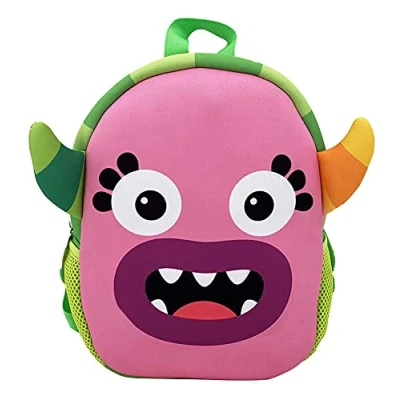 Imagen de Momonsters Mochila Neopreno Haha, Preescolar, Varios compartimentos, Con cremallera, Color rosa, Producto oficial (CyP Brands)
